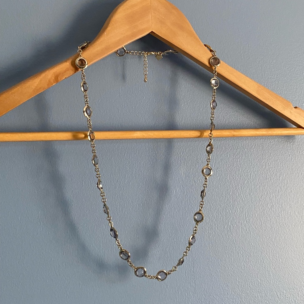 Banana Republic Necklace with grey/blue Crystal Accents